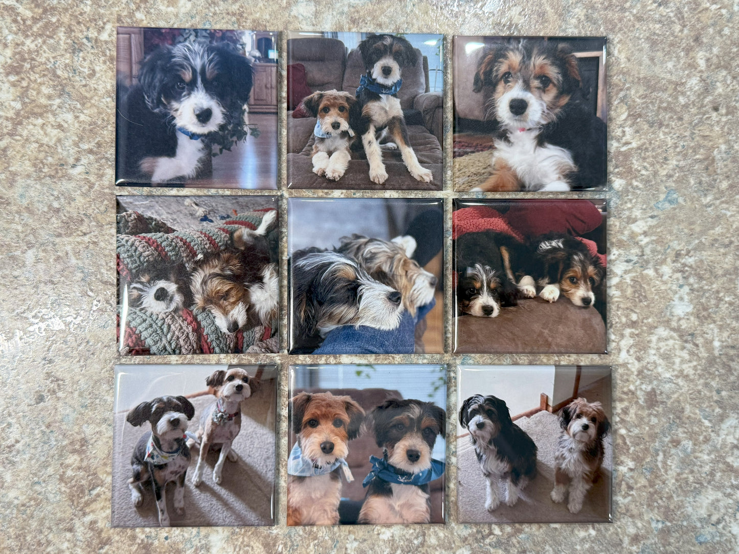 Square Custom Photo Magnets (Set of 9)